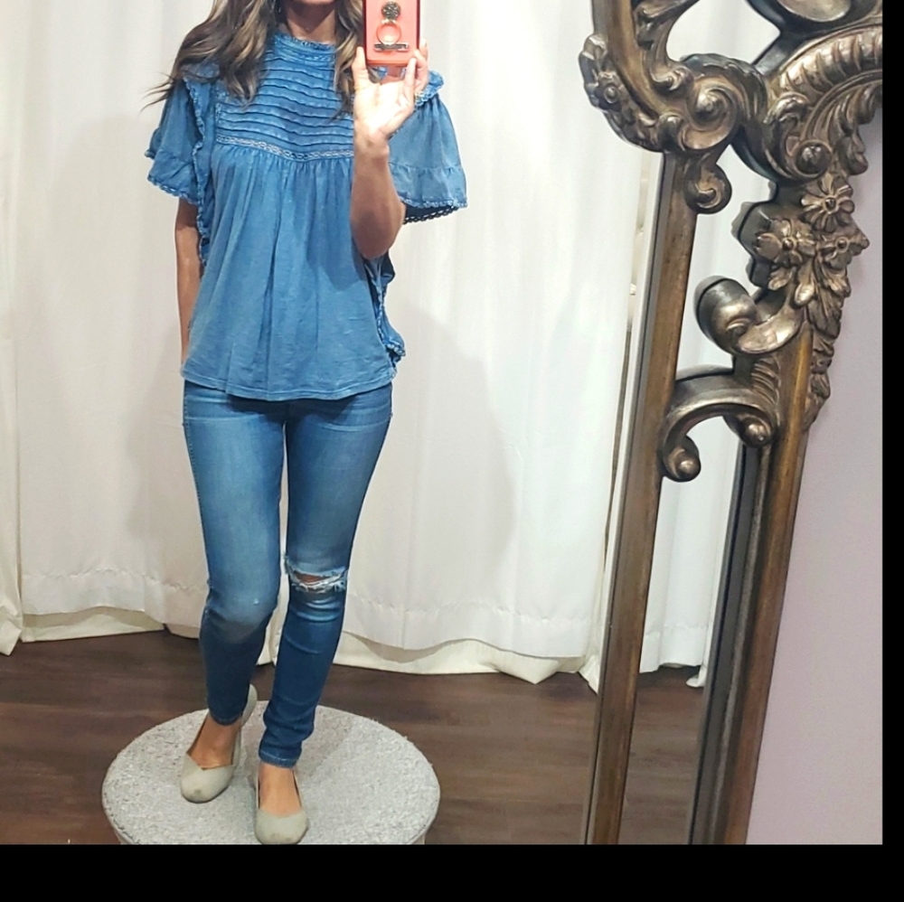 Nwt free people la femme tee sz small